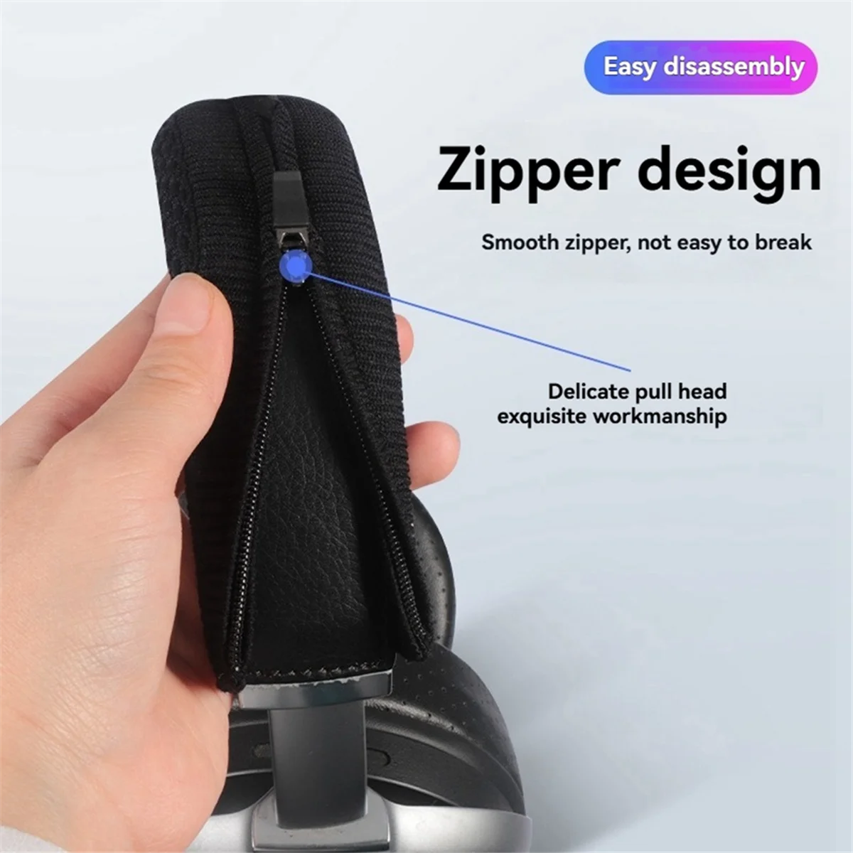 뜨거운 판매 MDR-Z7 MDR-Z7M2 헤드폰 보호대 지퍼 헤드 밴드 헤드폰 헤드폰 액세서리 용 니트 빔 커버