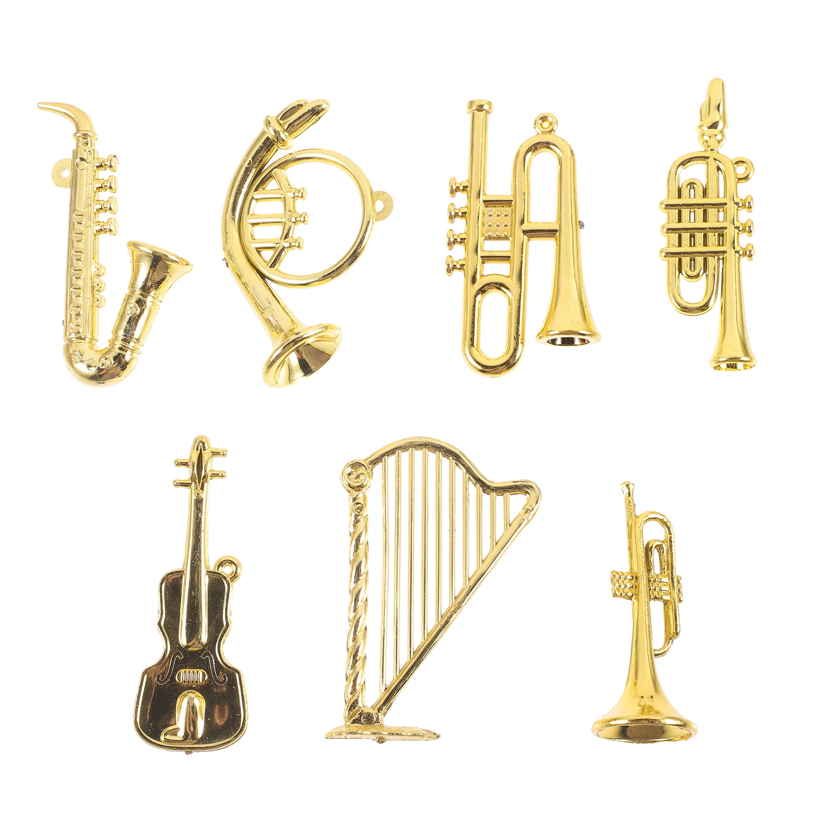 цена Miniature Instruments Model Festival Christmas Tree Musical Instrument Ornaments for Crafts DIY