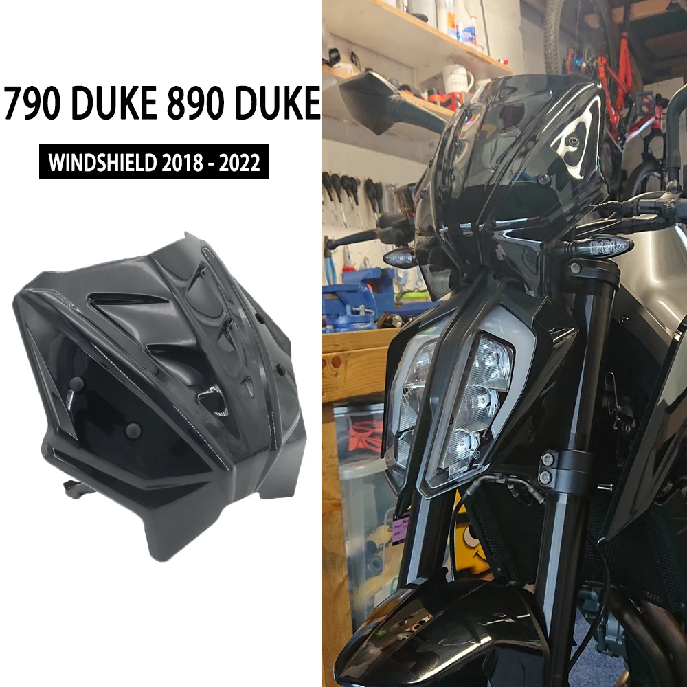 

New For 890Duke 790Duke 790 890 DUKE Sports Windshield Wind Deflector Sun Visor Windshield 2018 2019 2020 2021 2022