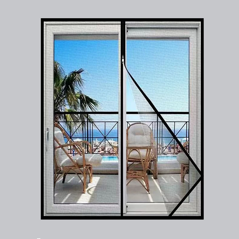 Anti Mosquito Screens Mosquito Gauze Mesh Window Screen Door Curtains Zipper style screen mesh self-adhesive screen window curtain mosquito proof door curtain simple installation window