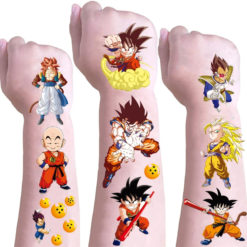 Anime Dragon Ball Tatuagem Adesivos Dos Desenhos Animados Son Goku Super  Saiyan Adesivos À Prova Dwaterproof Água Bonito Kakarotto Figura Engraçado  Presentes De Natal - Derivados De Animação / Produtos Periféricos -  AliExpress