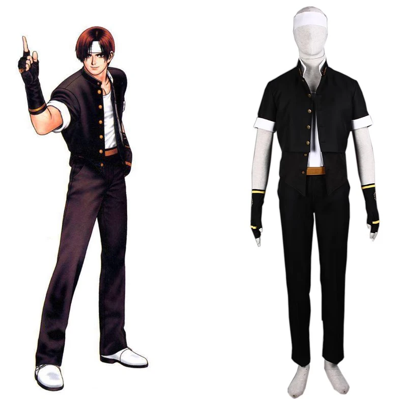 The King of Fighters-Inspired Kyo Kusanagi Martial Arts Uniform Cosplay Costume for Men