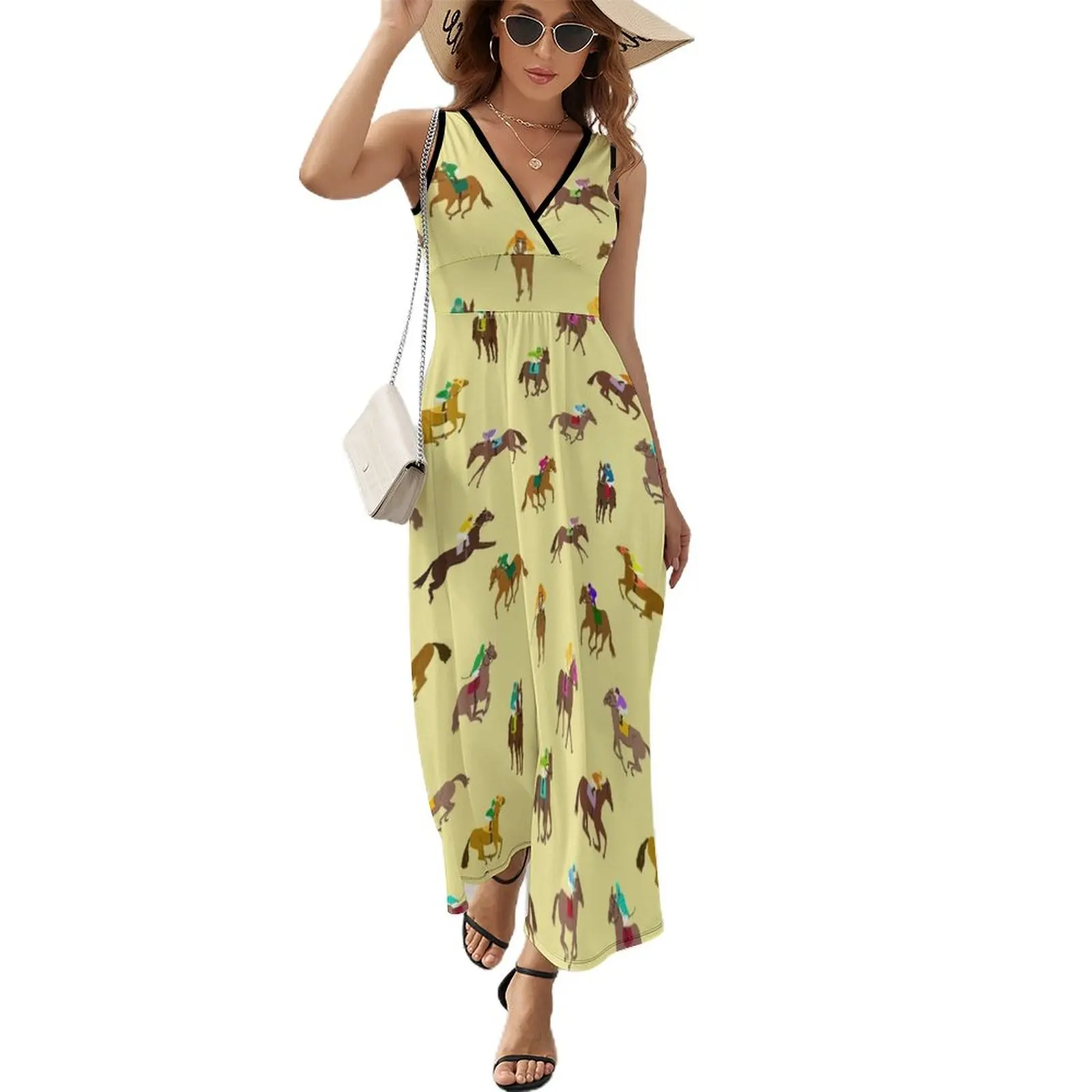 

To The Horse Races (Yellow) Sleeveless Dress dresses for womens 2023 Women dresses summer
