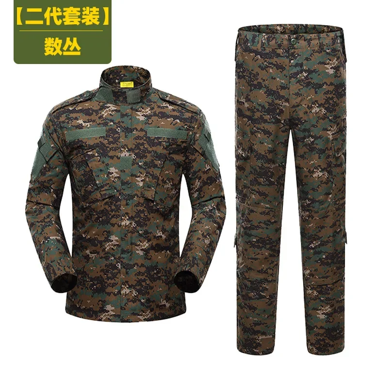 Tactical BDU Uniform Combat Suit Woodland Camouflage Airsoft Battlefield Working Training Clothes Men's Hunting Clothing