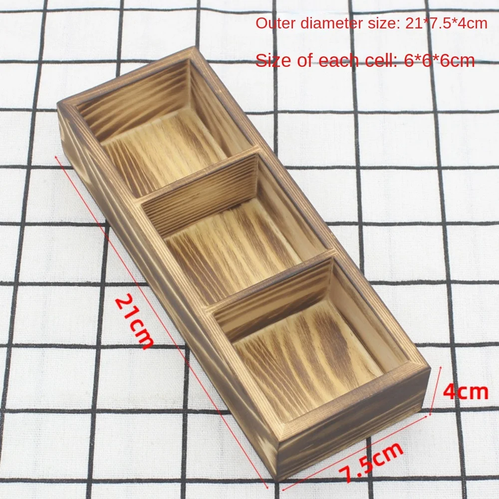 Portable Solid Wood Retro Tea Bag Holder Exquisite Practical Multi Compartment Storage Box Desktop Creativity Simple Wooden Box