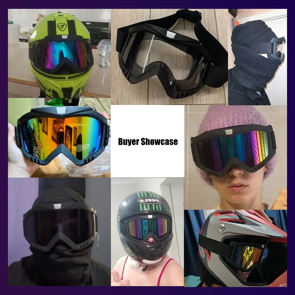 Protective Goggles Outdoor Motorcycle Windproof Sandproof Tactical Anti-Explosion Face Shield Motocross Ski