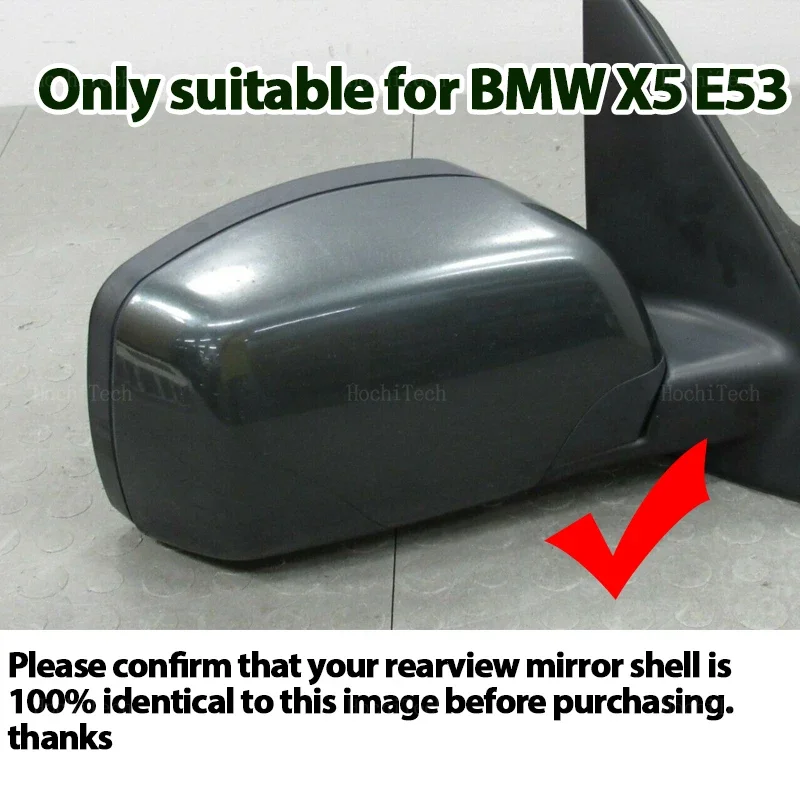 블랙 사이드 미러 커버 캡 교체, M 룩 미러 커버, BMW X5 E53 1999-2006 용, 신제품