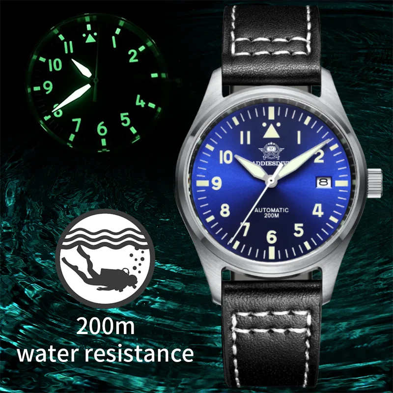 ADDIESDIVE Men's Automatic Mechanical Watches 2023 new luxury Waterproof Analog Casual Luminous Watch Steel Wristwatch for men