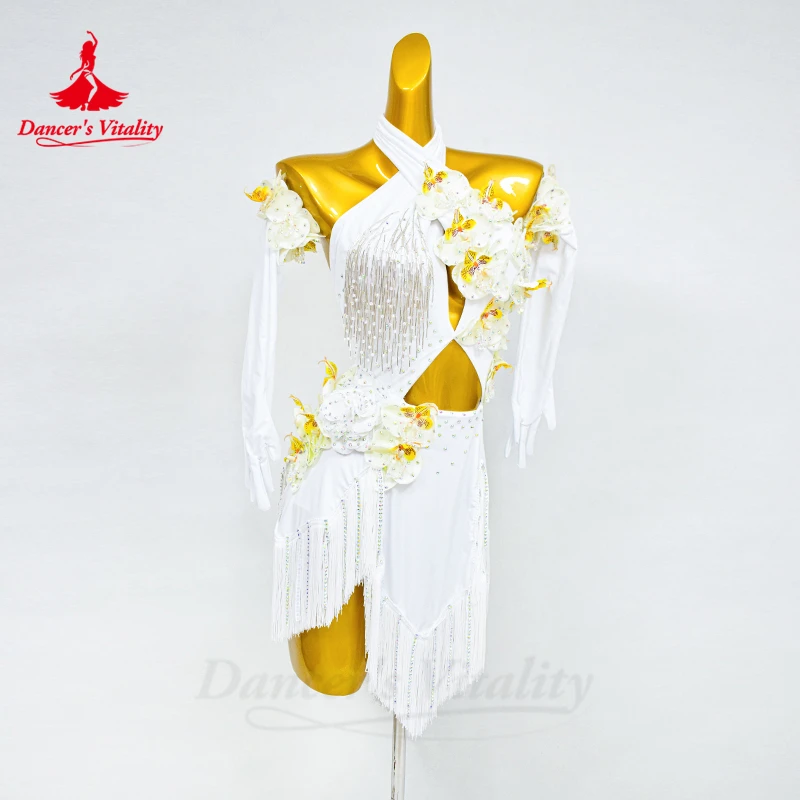 Latin Dance Dresses for Women Long Sleeves Spandex Rumba Chacha Performance  Competiton Costume Skirt Adult Child Latin Dresses - AliExpress 200000532