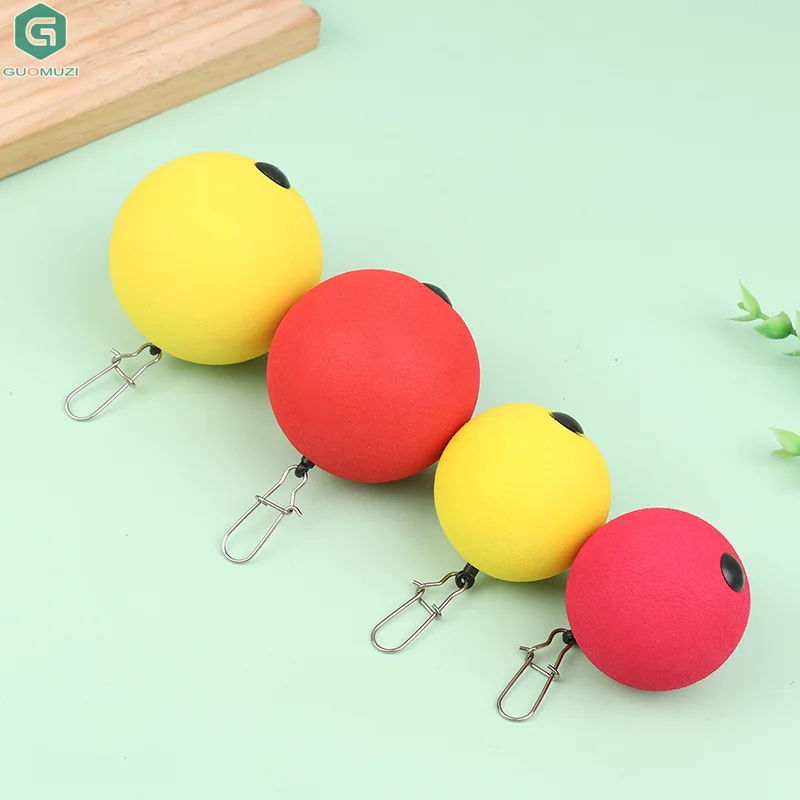 1Pc 50/63MM EVA 라운드 플로트 볼 폼 볼 눈길을 끄는 콩 소프트 낚시 플로트 부력 볼 야외 플로팅 낚시 태클