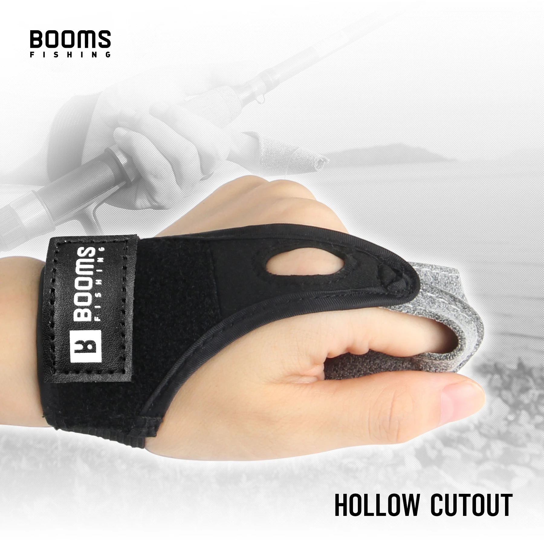 Booms Fishing FG1 Single Finger Protector Fishing Gloves fishing gloves Fly Fishing Gloves Non-Slip Breathable Surf Casting Glove Tools Accessories
