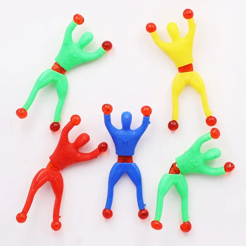 

10 Pcs/set 8.5cm Sticky Toy Window Men With Sticky Hand 3 Toys Color And Years Over Plastic Suitable Feet For Children