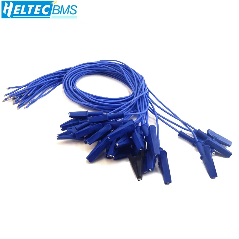 Heltec 16awg silicone wire blue wire with crocodile clip 1M 25 pieces Battery balancer test cable - 1