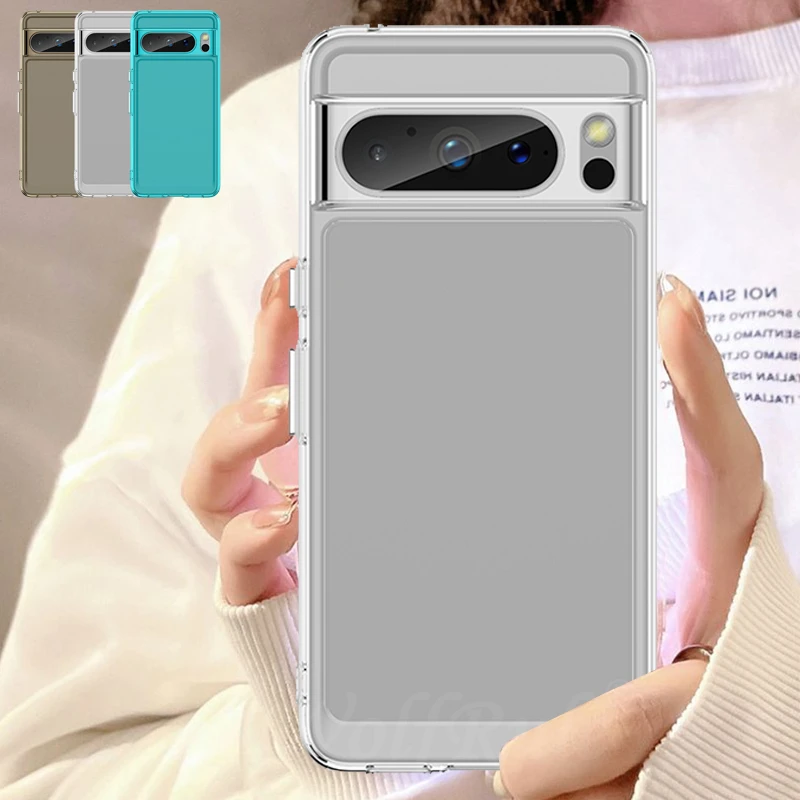 Per Google Pixel 8 Pro Custodia Cover Google Pixel 8 Pro Capas Colore Antiurto Trasparente Trasparente Fundas Google Pixel 7 8 Pro 6A 7A