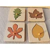 Kids Wooden Educational Animals Noah's Ark Puzzle Toys Solid Leaves Jigsaw for Baby Early Learning 4