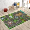 Kid Play Mat Indoor Baby Crawling Rug Toddler Educational Toy With Town Picture City Road Printed Carpet Tile For Living Room 2