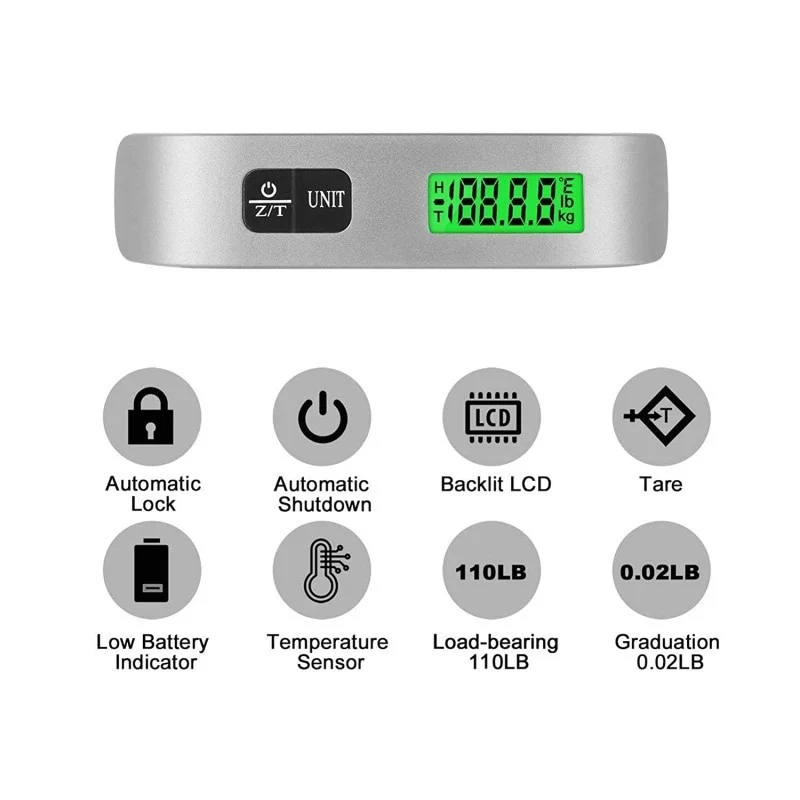 Digital LCD Display Electronic Luggage Hanging Suitcase Travel Weighs Baggage Bag Weight Balance Portable Scale Tools portable scale,digital scale,luggage scale,luggage weight scale,hanging scale