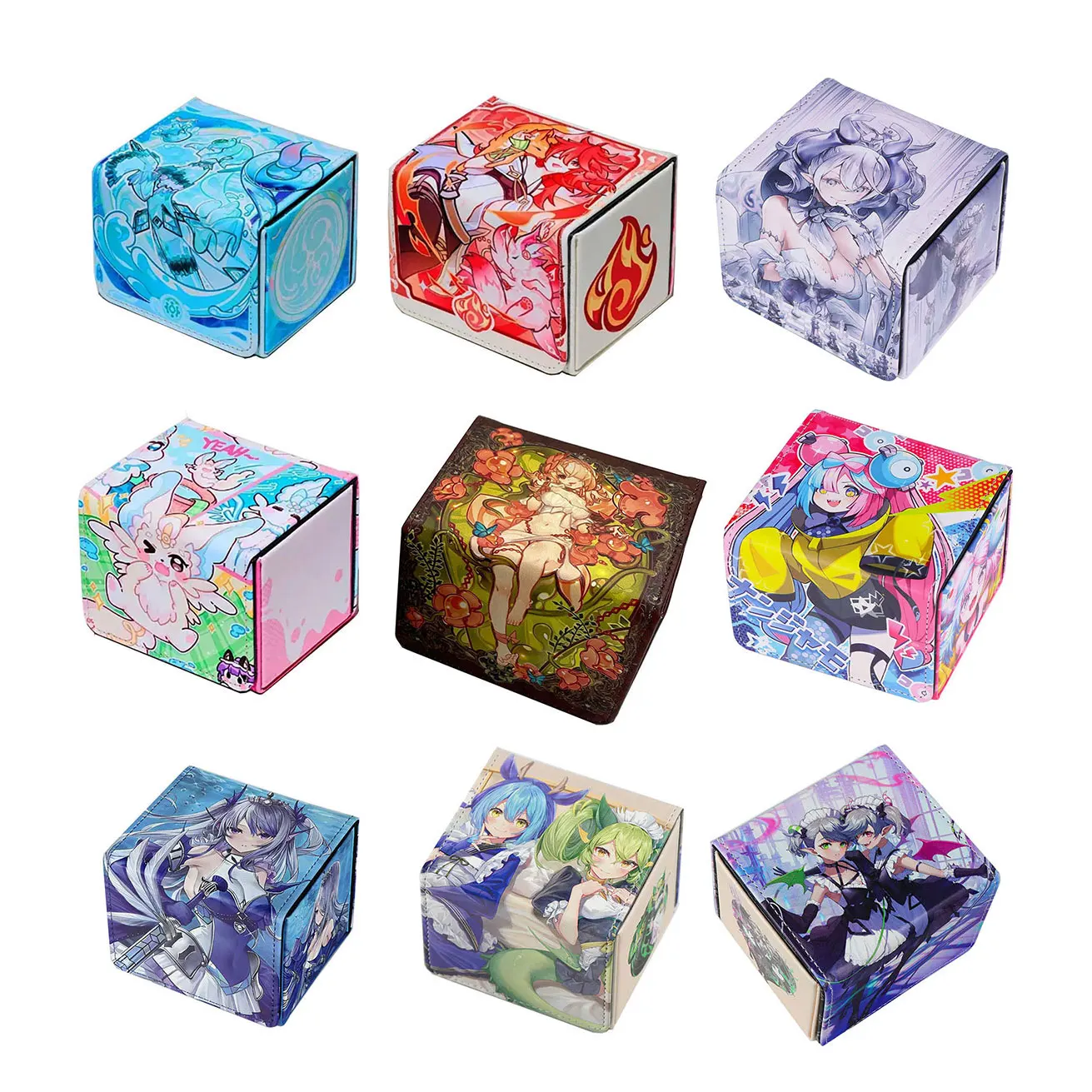 

100+PU Anime Leather PVC Free PREMIUM High Quality Strong Hold Large 100+Card Storage CASE TCG Cards DECK BOX CARDS Protector