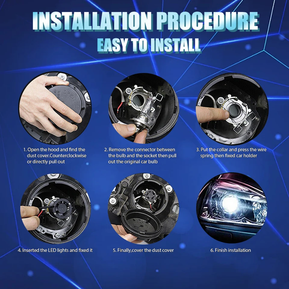 렉서스 ES350 2007 2008 2009 2010 2011 2012 차량용 9006 HB4 LED 안개등 전구는 간편하게 장착할 수 있습니다.