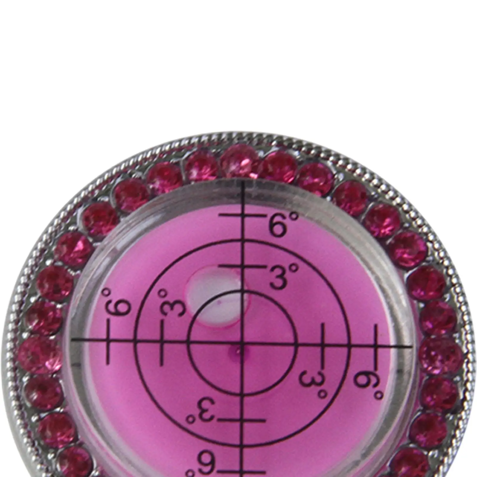 Green Reader, Golf Ball Marker, Stylish Alignment Tool for Reading The Green Rhinestone Round Bubble Level Putting Aid Reader