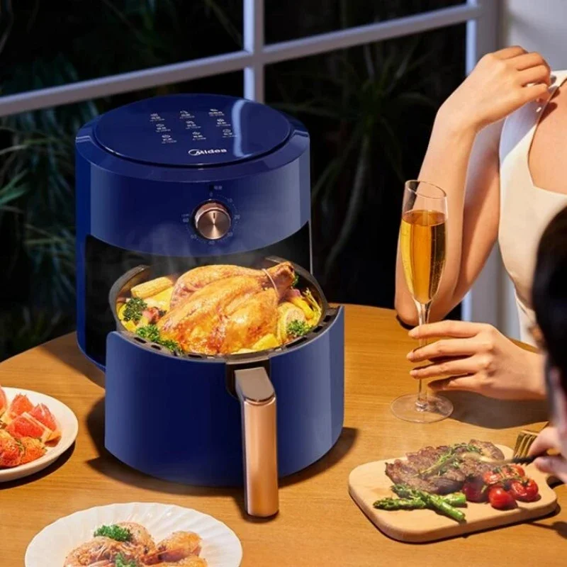 Midea 220V Air Fryer Household 4.7L Multifunctional Non-turning Electric Fryer French Fries Machine Oil-free Fryer 2