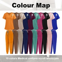 Vêtements médicaux pour femmes, ensembles de jogging, pantalons d'allaitement, robe chirurgicale, uniformes médicaux de haute qualité, uniforme de beauté en gros 4