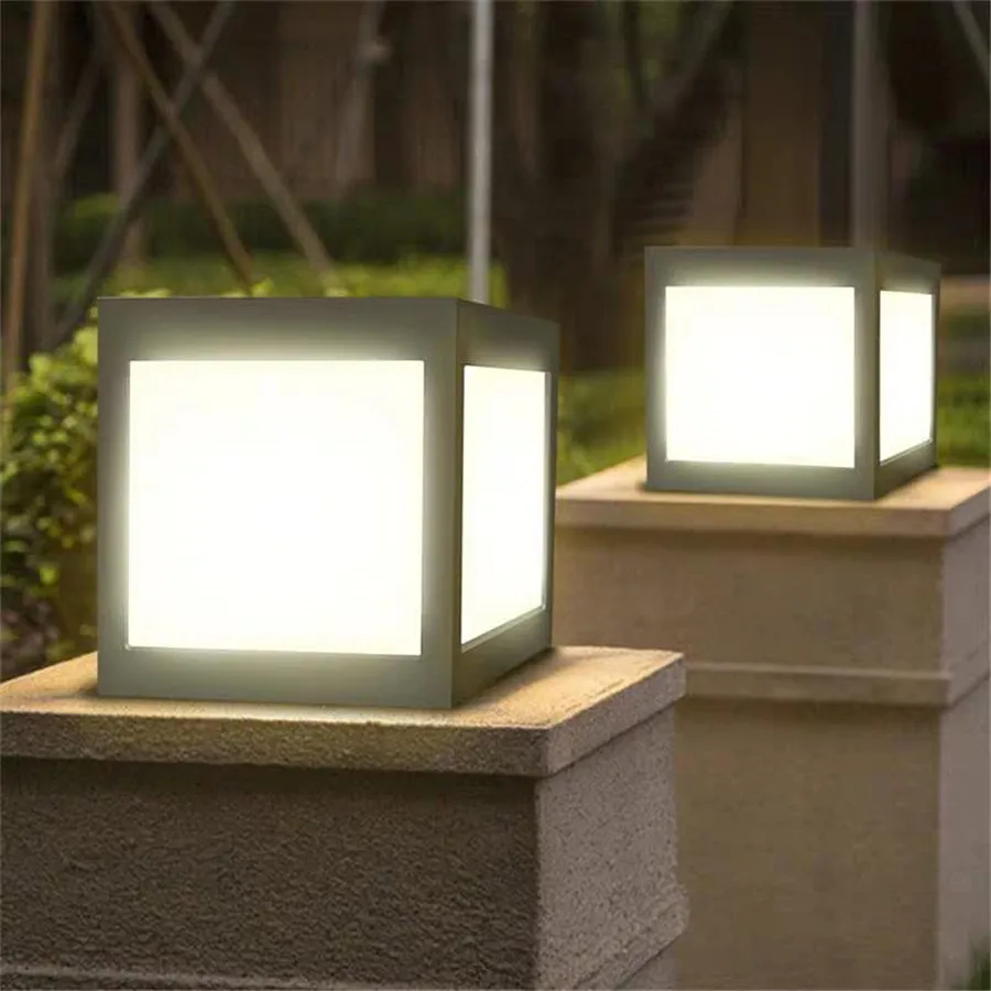 

Thrisdar Solar LED Post Lamps Porch Fence Solar Column lamp Garden Solar Pillar Light Outdoor Landscape Villa Solar Stigma Light