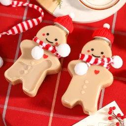 Creative Gingerbread Man Cute Bear Shape Plastic Drink Cup Christmas Decorations Christma Gift Kids Toys