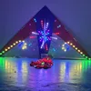 4 squareBig Triangle night LED delta kite  ever-changing 544 umbrella cloth delta kite with lights in high brightness with tails 6