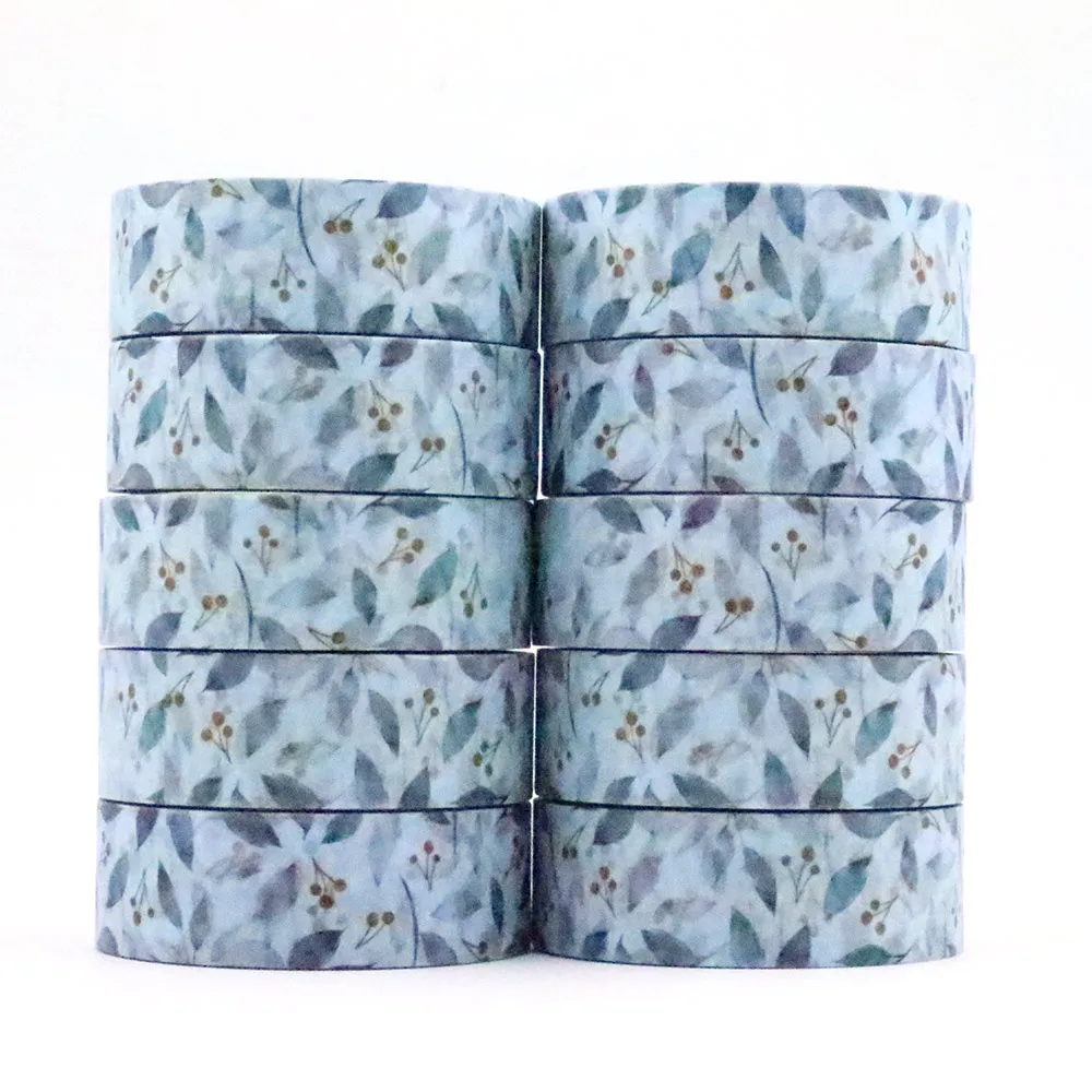 

10 шт./партия, декоративная лента с рождественскими листьями, 15 х10 м