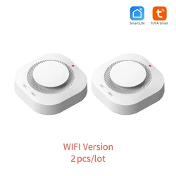 Smart WiFi Smoke Detector with App Control and Voice Assistant Integration (2PC WiFi Detector)