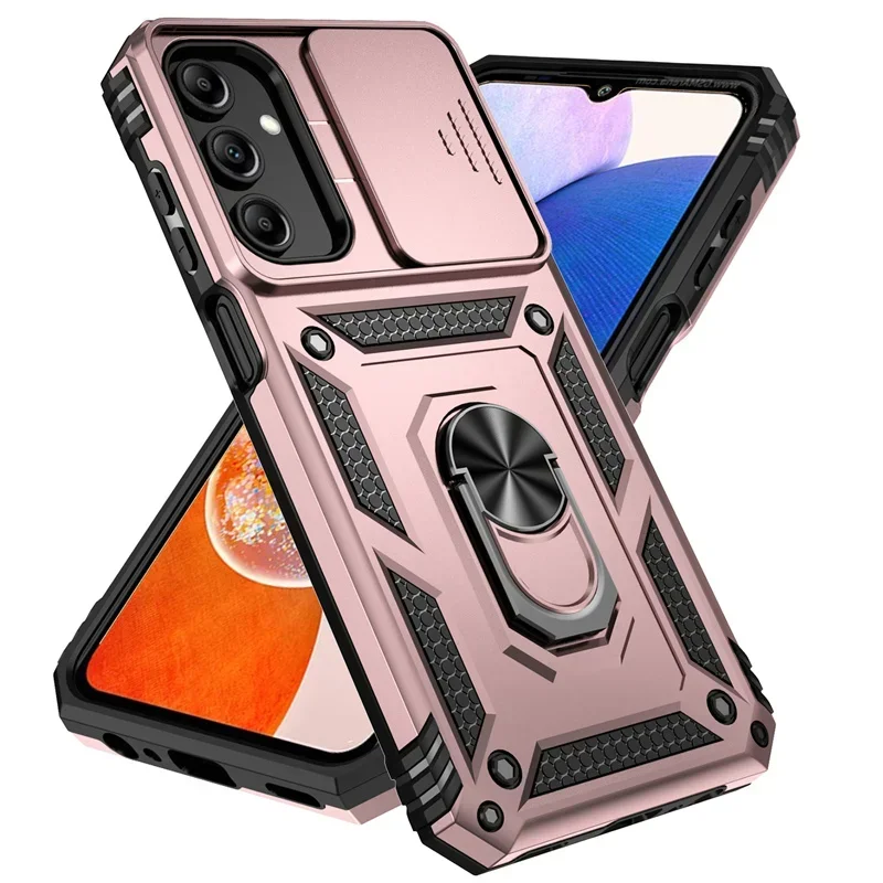 Slide Camera Lens Military Grade Armor Phone Case For Samsung thumbnail 1