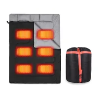Heated Sleeping Bag pad,6 Heating Zones,USB Power Supported, for All Season Camping Hiking Backpacking 2 Person Sleeping Bags 1