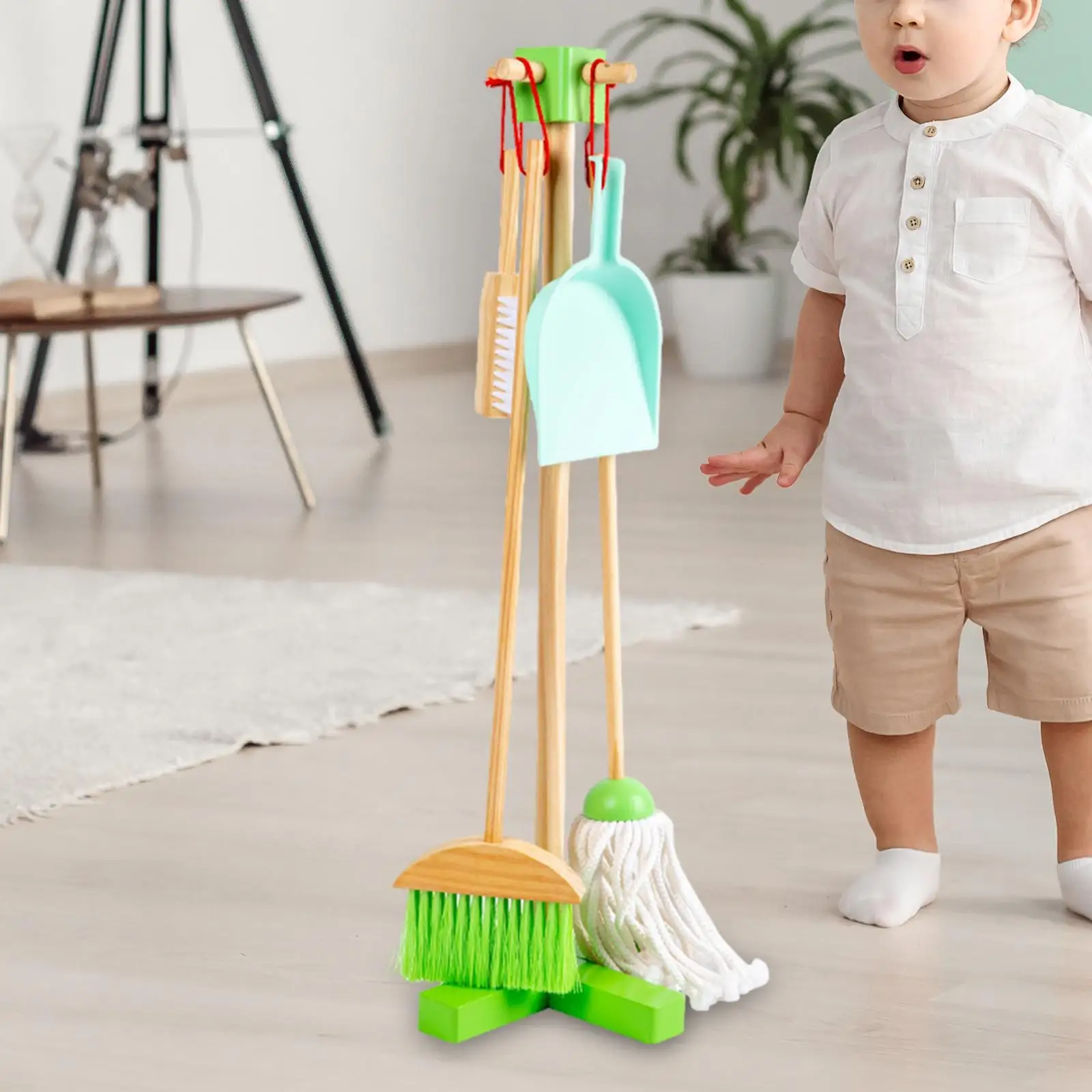 Kids Cleaning Toy Set Educational Early Learning Role Playing Cleaning Sweeping Play Set for Age 3-6 Kindergarten Birthday Gift