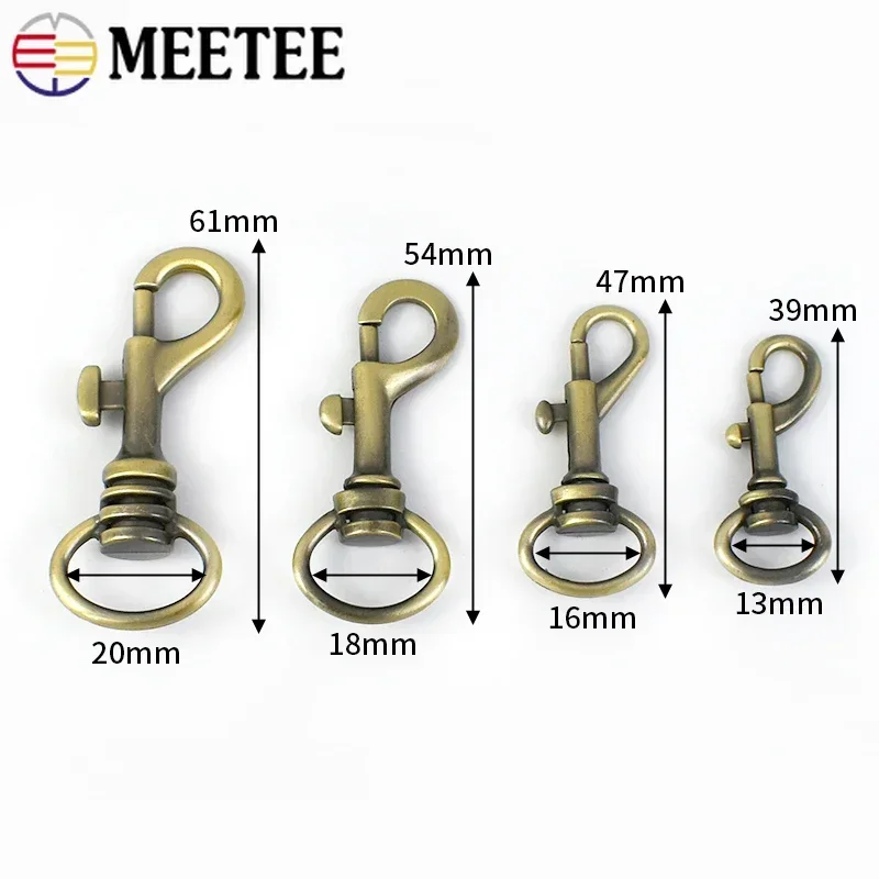 10pcs 13/16/18/20mm Bag Strap Buckles Swivel Trigger Snap Hooks Clips  Lobster Clasp Keychain Hangers DIY Hardware Accessories