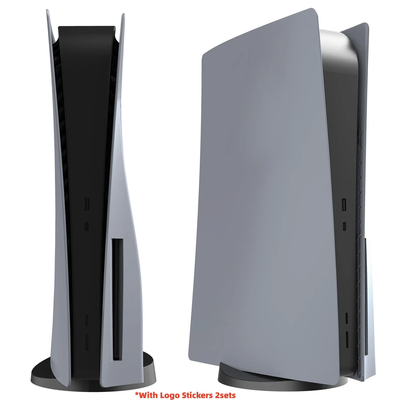 Grey 30th Anniversary Cover Plates for PS5 Console Faceplate with