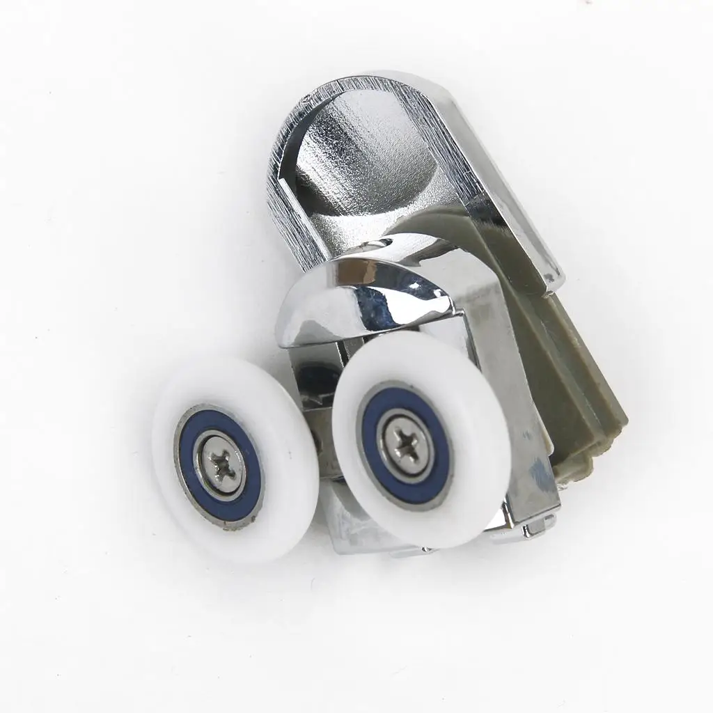 Shower Door Top Bottom Rollers Runners Twin Wheel 1Pair 25mm 12mm-14mm Glass
