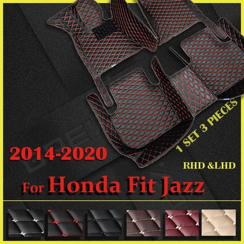 

Car floor mats for Honda Fit Jazz 5-Seat 2014 2015 2016 2017 2018 2019 2020 Custom auto foot Pads automobile carpet cover