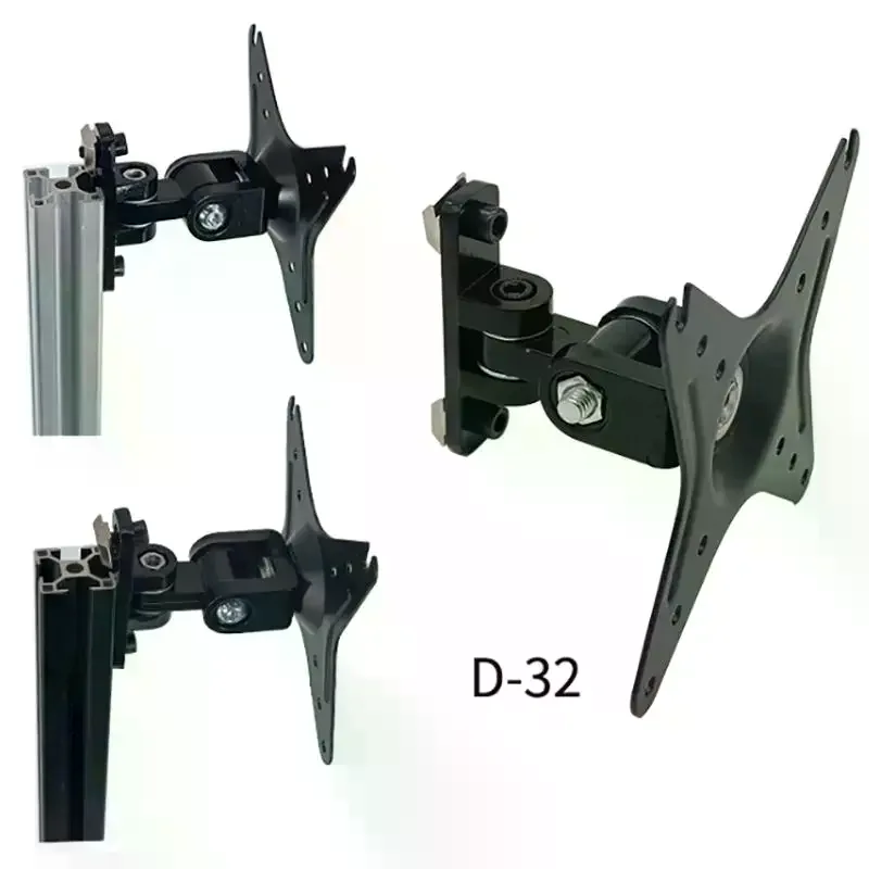 VESA 월 마운트 모니터 브래킷 50/75/100mm 2축 조절식 심 리그 버튼 박..