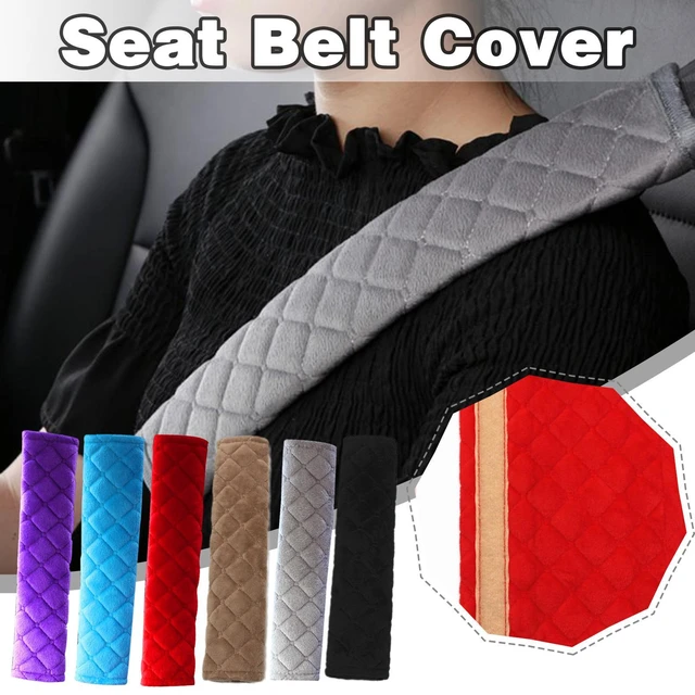 2 pièces ceinture de sécurité voiture couverture peluche ceinture de  sécurité coussinets d'épaule intérieur