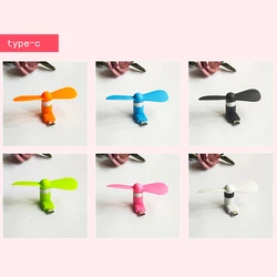 Creative Mini Fan  Portable USB Fan 5V 1W Mobile Phone USB Fan USB Gadget For iPhone For Samsung Phone Android Type-C Port
