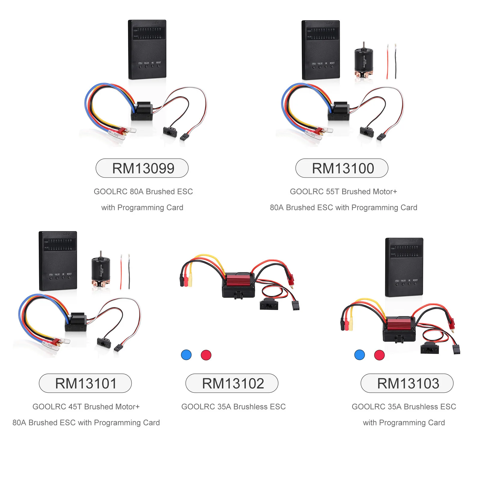 ESC 35A Speed Controller para RC Car 1/16 1/18, Alúmánach