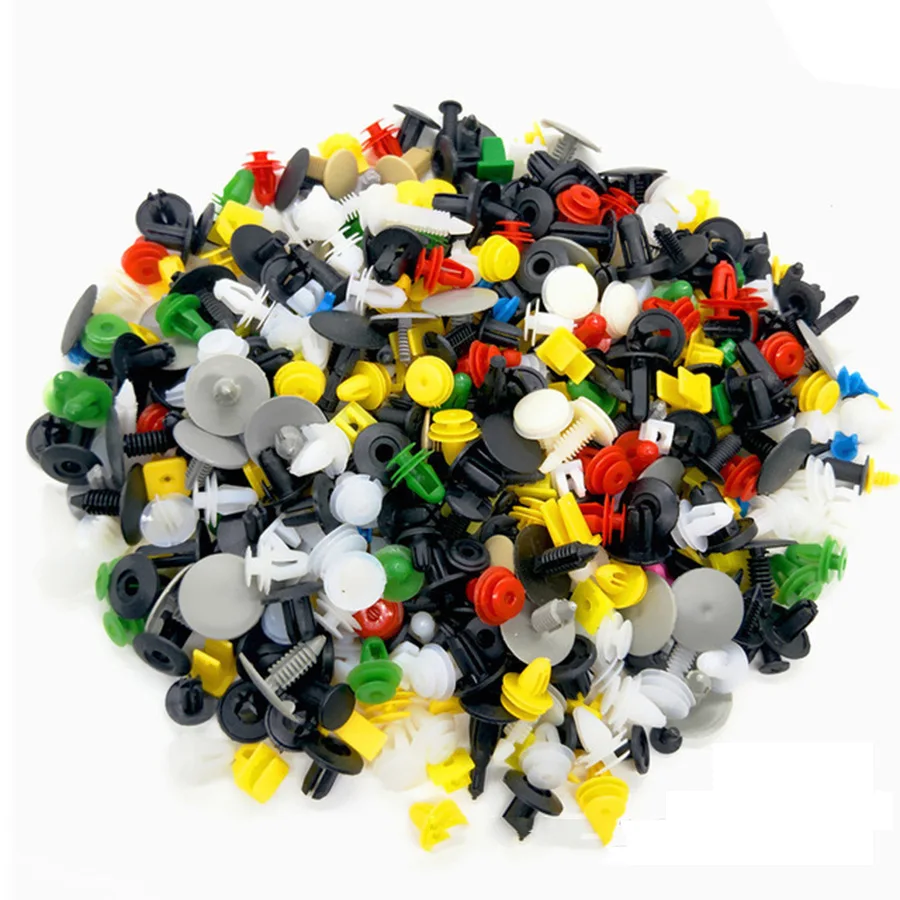 100PCS/SET Mixed Auto Bumper Wheel Eyebrow Fender Plastic Fastener Screw Rivet For All Cars Clip Set