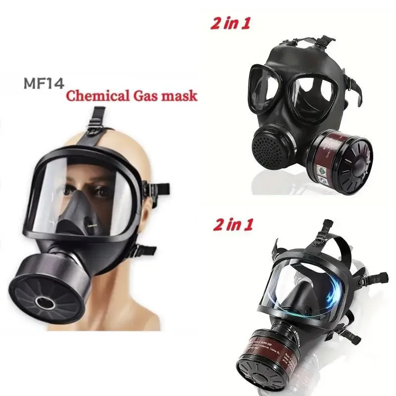 Full face gas mask chemical respirator filter self-priming mask nuclear contamination protection MF14 87 type Gas Mask