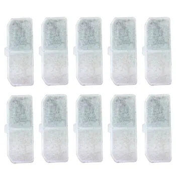 교체 필터 활성탄 애완 동물 물 분수 104x43mm, 가정 개 고양이 청소 도구, 실용적인 오염 제거, 10 개