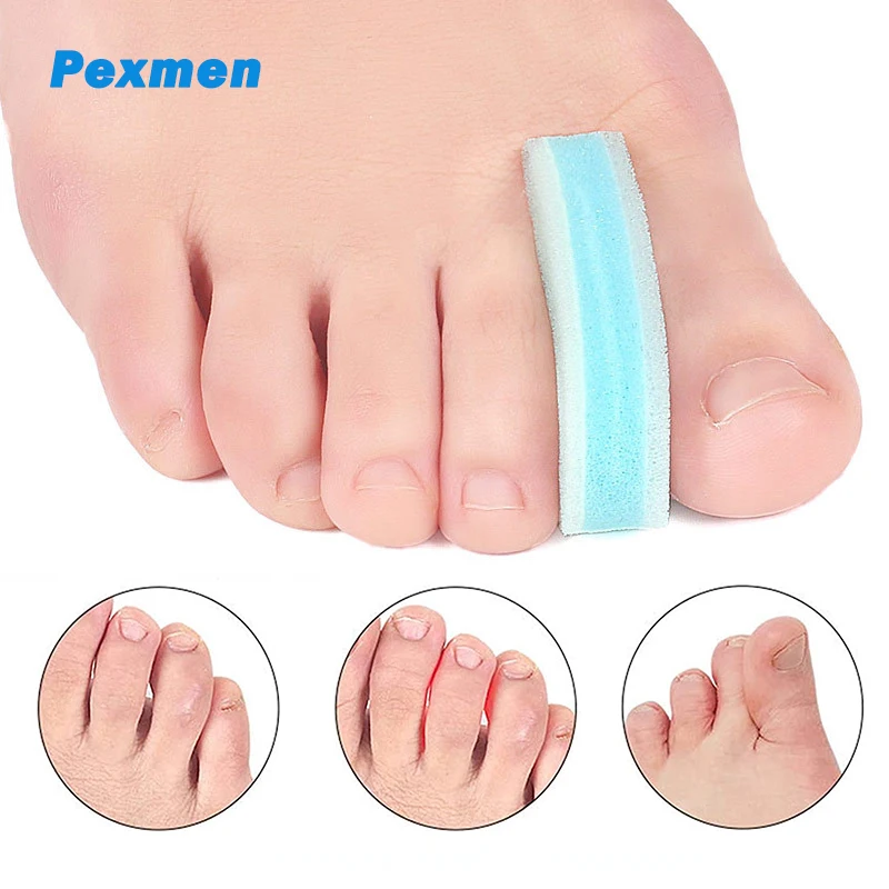 Pexmen 2Pcs Foam Toe Separator Toe Spacer for Overlapping Toes Hammertoe Prevent Friction and Release Pressure Big Toe Corrector aibecy 2pcs 220 220mm heated bed foam foil insulation cotton