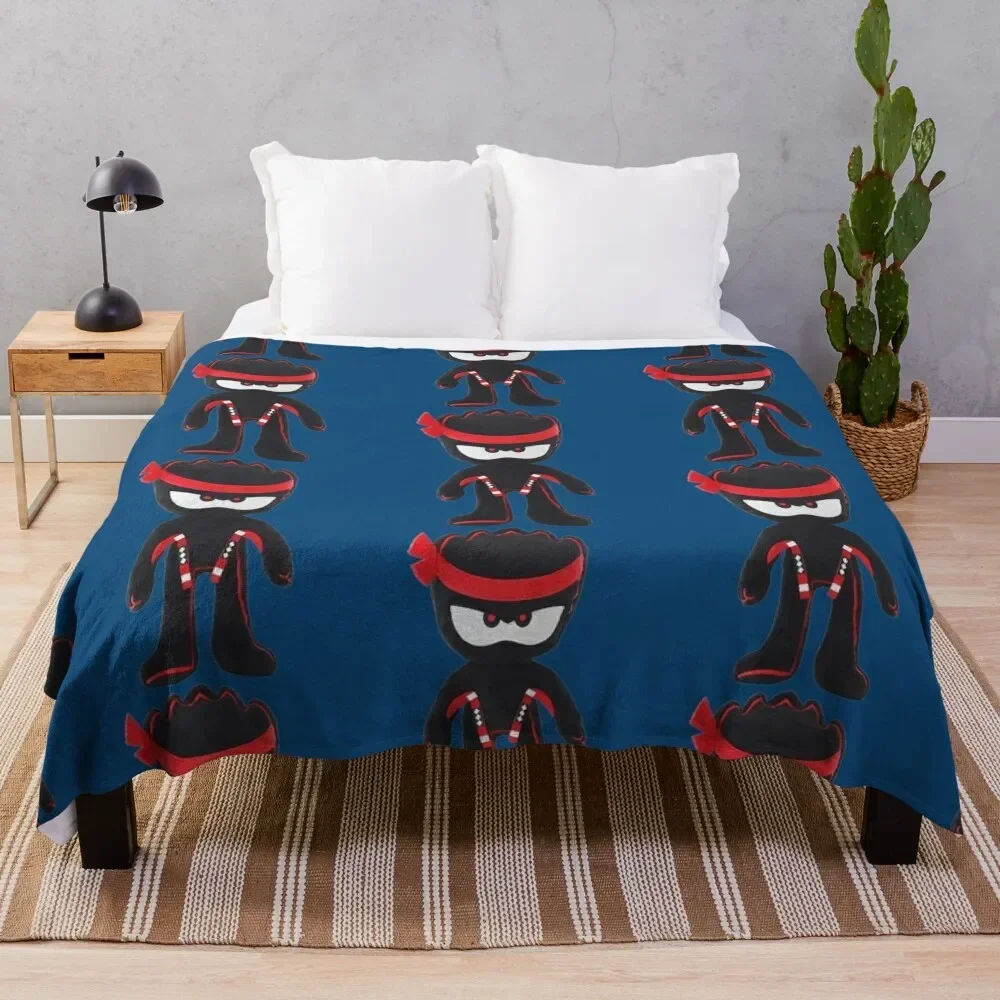 

Ninja Plushie Red Throw Blanket Hairy Beautifuls Luxury Hairys Blankets