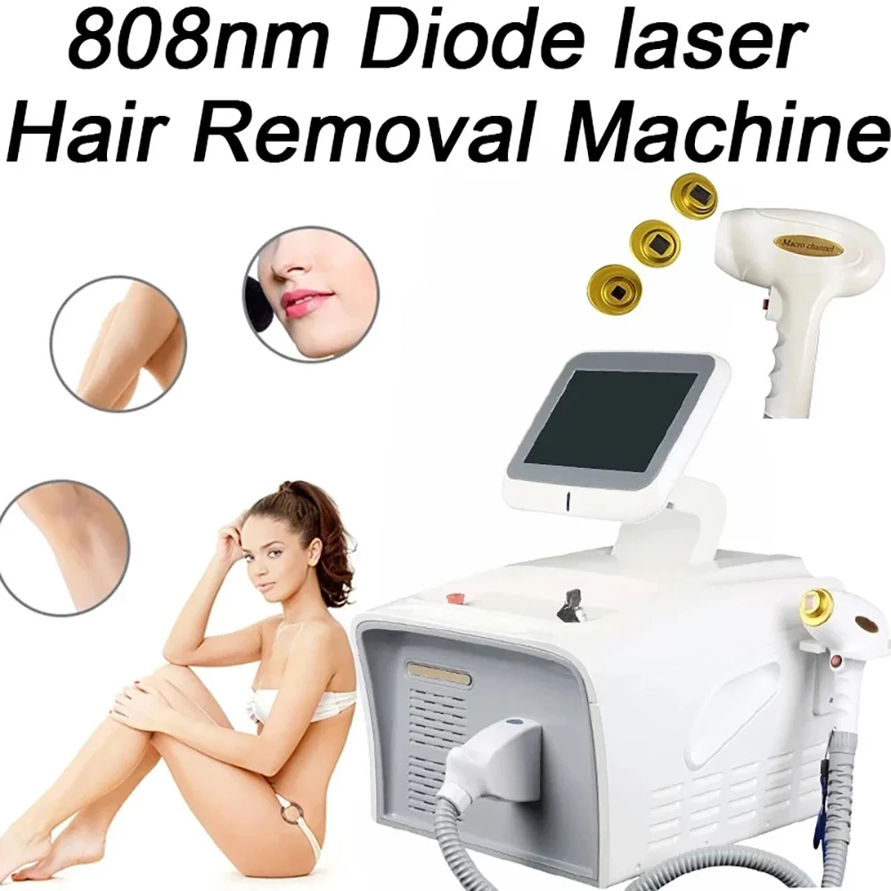 

Diode Laser 755 808 1064nm Multi Wavelengths Hair Removal Machine Cooling Head Painless Laser Epilator Face Body Hair Removal