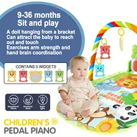 Children's pedal piano education early education music fitness baby music fitness equipment toy light crawling mat 4