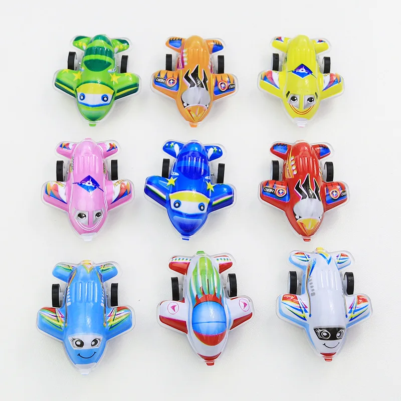 

5Pcs Random Inertial Power Vehicle Cartoon Mini Pull Back Plane Toy Creative Kids Birthday Party Favor Classic Toys Cars Series